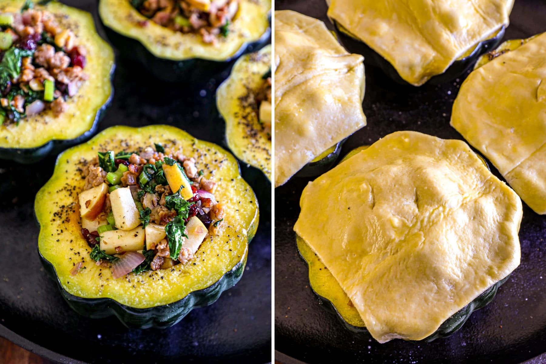 Acorn Squash Pot Pies - Bonappeteach